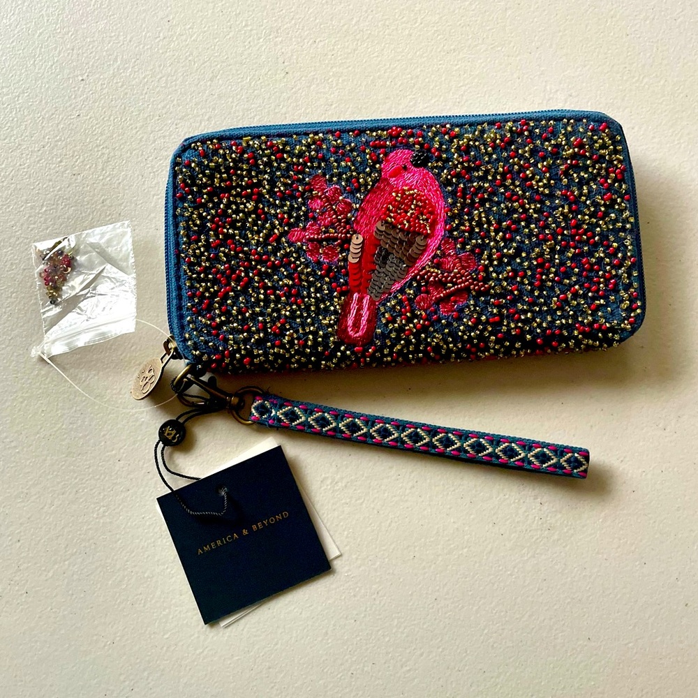 America & Beyond Embellished Wallet